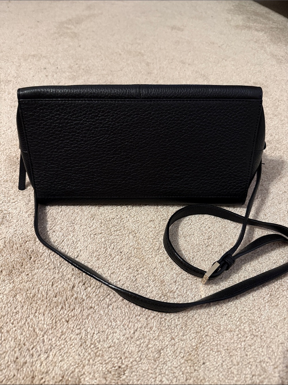 kate spade Black Pebbled Leather Satchel with Crossbody Strap - Picture 3 of 8